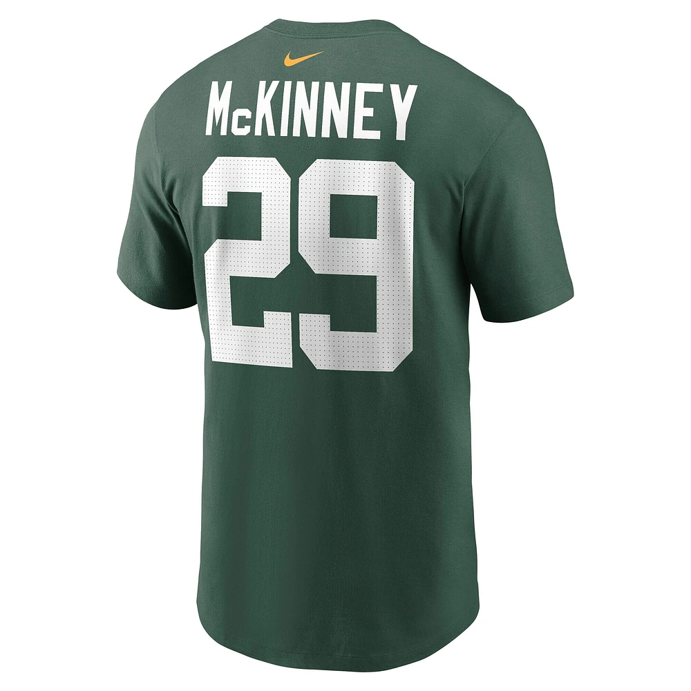 Men's Nike Xavier McKinney Green Bay Packers Name & Number T-Shirt
