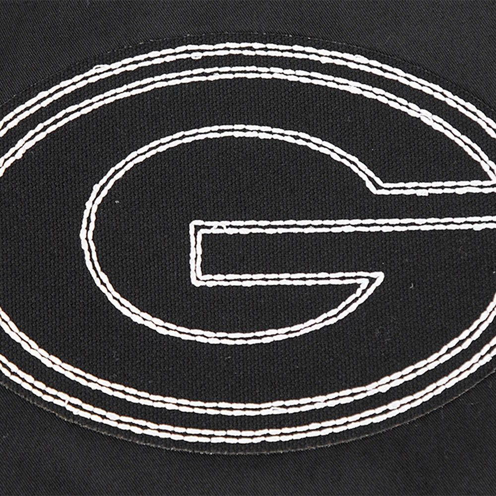 Men's Pro Standard Black Green Bay Packers Paint The City Twill Full-Zip Jacket