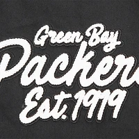 Men's Pro Standard Black Green Bay Packers Paint The City Twill Full-Zip Jacket
