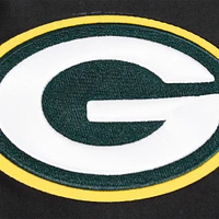 Men's Pro Standard Black Green Bay Packers Paint The City Twill Full-Zip Jacket