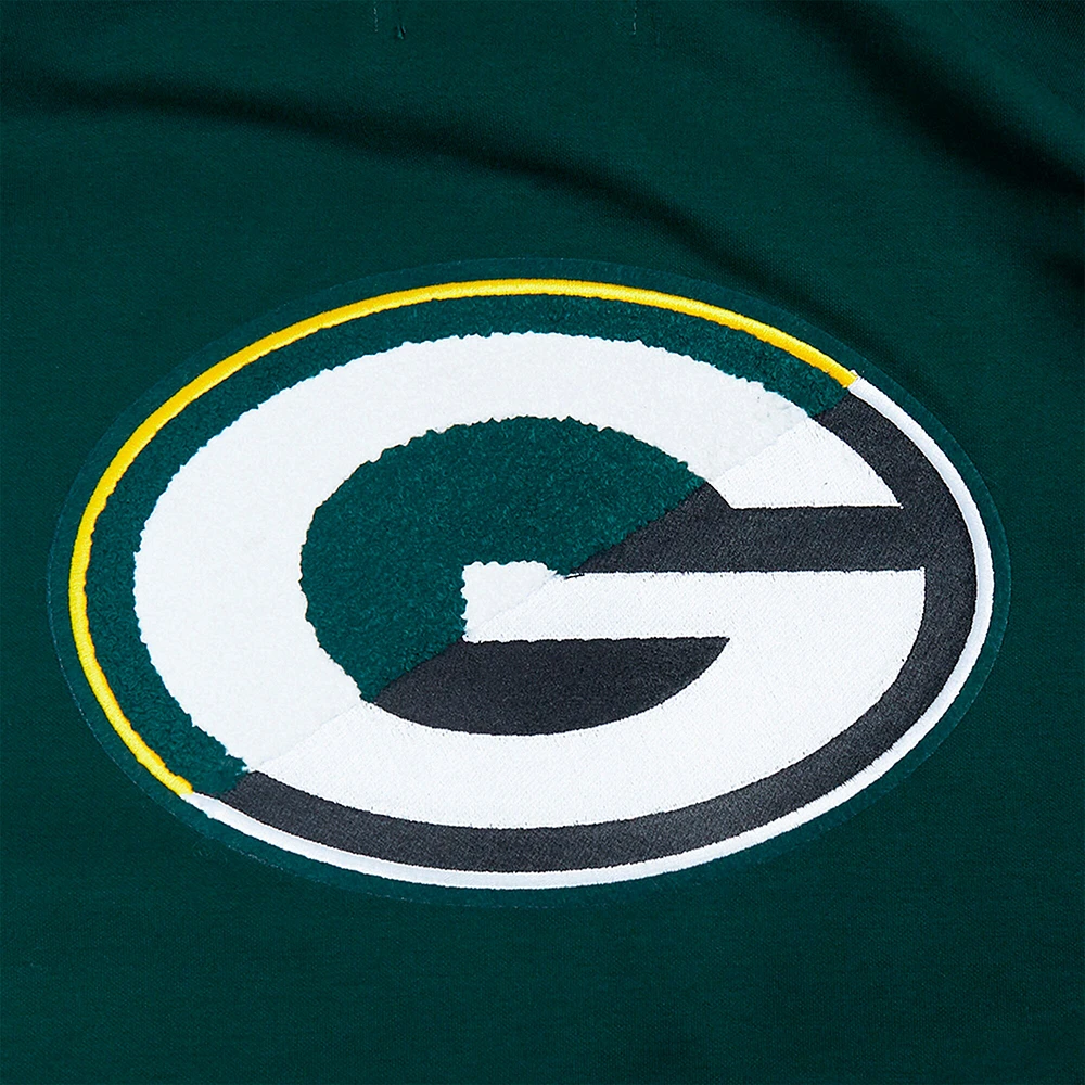 Men's Pro Standard  Green Bay Packers Split Logo Double Knit Full-Zip Hoodie