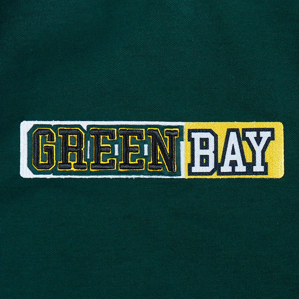 Men's Pro Standard  Green Bay Packers Split Logo Double Knit Full-Zip Hoodie