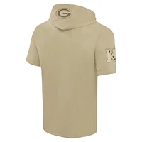 Sweat à capuche manches courtes pour homme Pro Standard Tan Green Bay Packers Neutrals Capsule