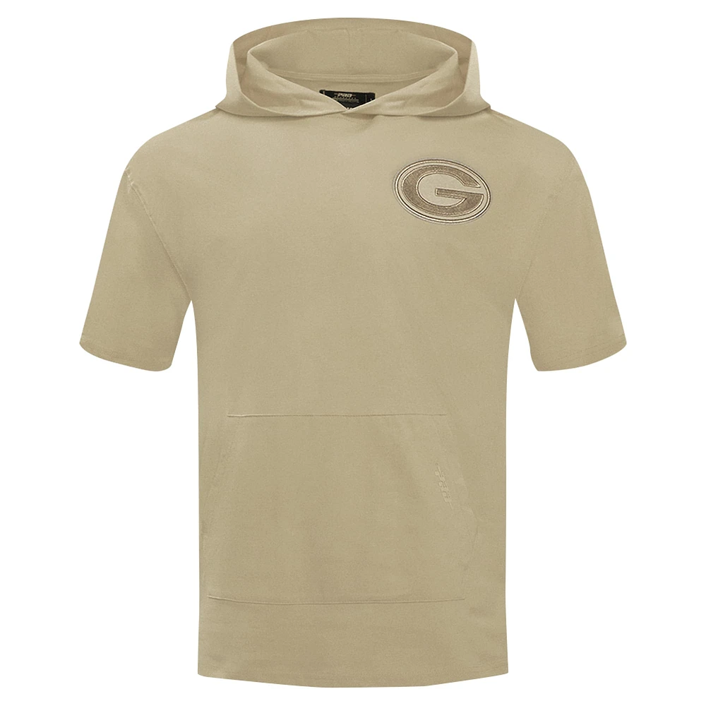 Sweat à capuche manches courtes pour homme Pro Standard Tan Green Bay Packers Neutrals Capsule