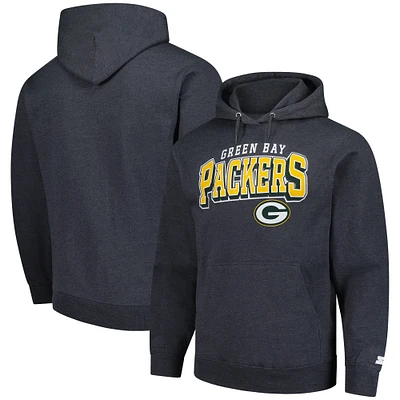 Sweat à capuche vintage Starter Charcoal Green Bay Packers pour homme