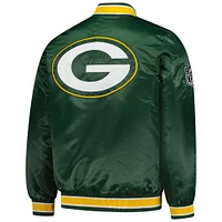 Men's Starter Green/Gold Green Bay Packers Satin Varsity Full-Snap Reversible Jacket