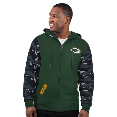 Sweat à capuche zippé pour homme Starter Green Bay Packers Thursday Night Gridiron