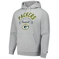 Men's Starter  Heather Gray Green Bay Packers Pullover Hoodie