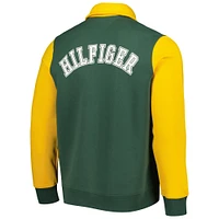 Men's Tommy Hilfiger Green/Gold Green Bay Packers Aiden Quarter-Zip Sweatshirt