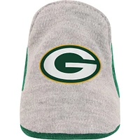 Newborn Heather Gray/Green Green Bay Packers All Dolled Up Three-Piece Bodysuit, Skirt & Booties Set