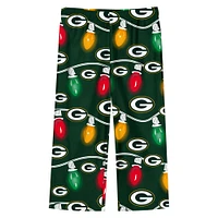 Preschool Green Bay Packers Two-Piece Garland Holiday Long Sleeve Pajama Set