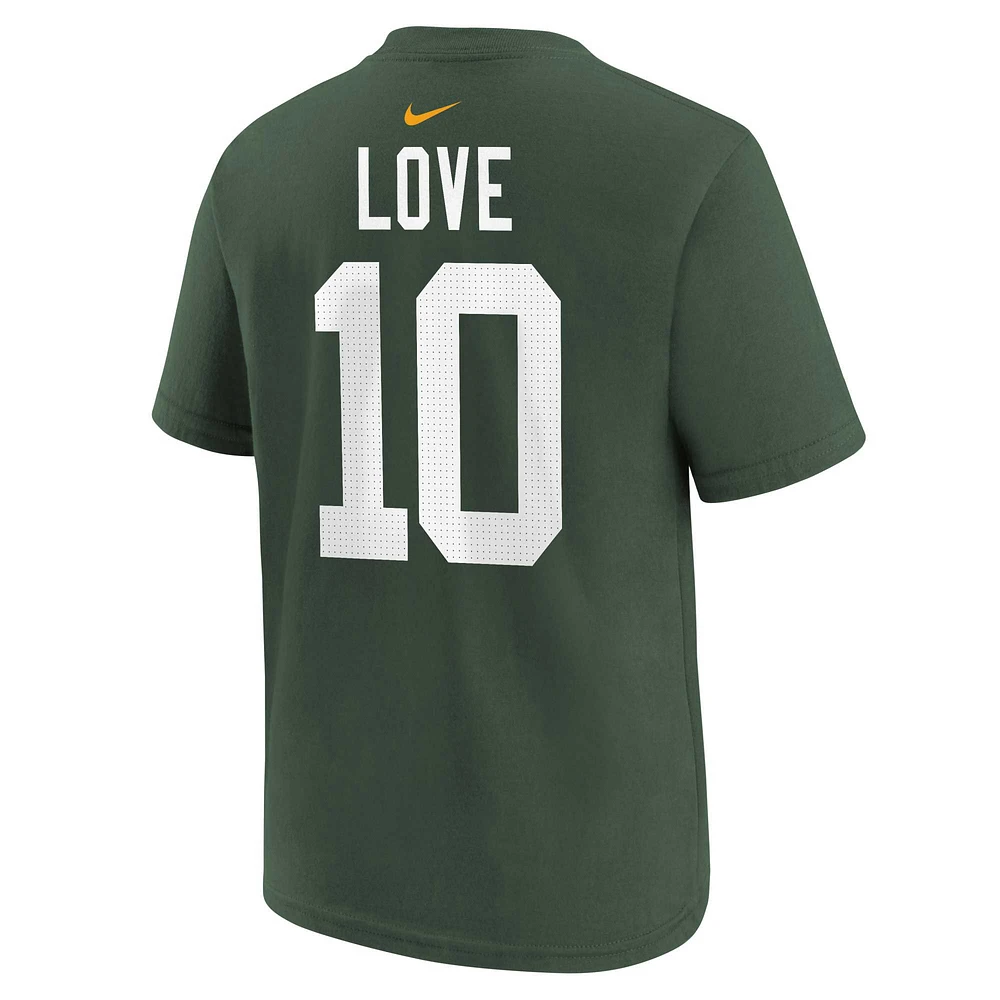 Preschool Nike Jordan Love Green Bay Packers Player Name & Number T-Shirt