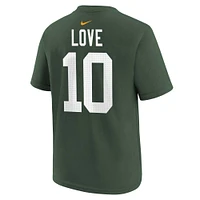 Preschool Nike Jordan Love Green Bay Packers Player Name & Number T-Shirt