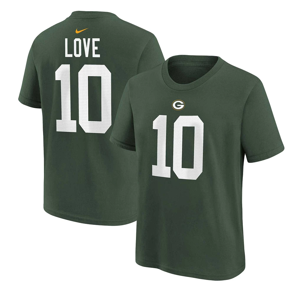 Preschool Nike Jordan Love Green Bay Packers Player Name & Number T-Shirt