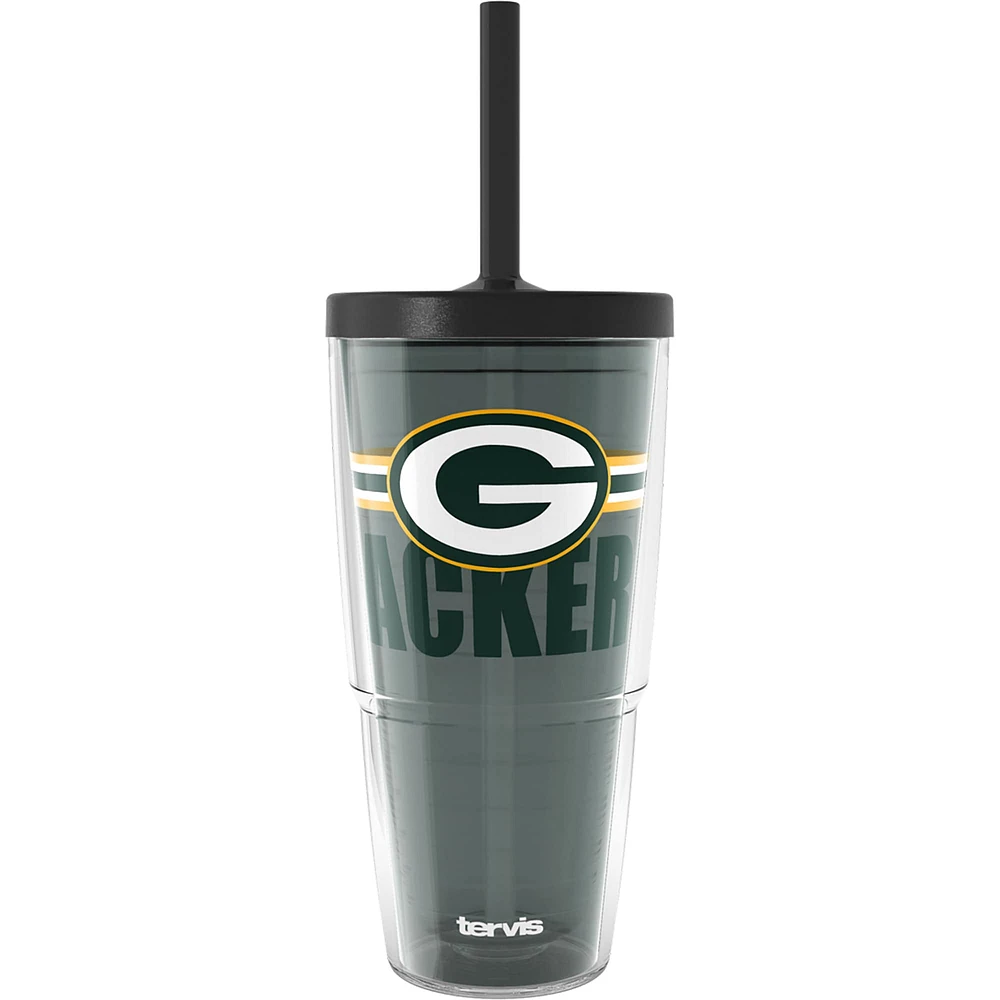Gobelet classique Tervis Green Bay Packers Go the Distance de 24 oz avec couvercle à paille