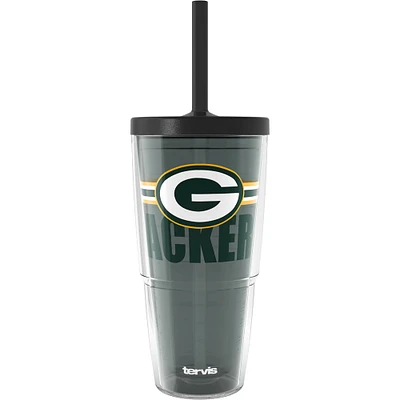Gobelet classique Tervis Green Bay Packers Go the Distance de 24 oz avec couvercle à paille