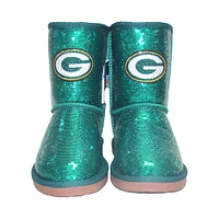 Women's Cuce Green Bay Packers Sequin Boots