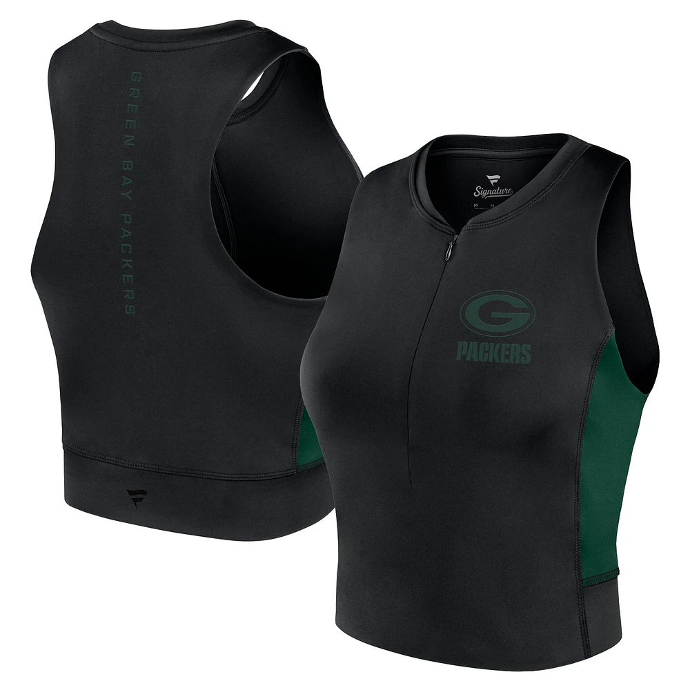 Débardeur de sport ajusté Studio Fanatics pour femmes, noir, Green Bay Packers