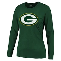 Women's Majestic Threads Jordan Love Green Bay Packers Name & Number Long Sleeve T-Shirt
