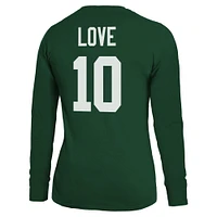 Women's Majestic Threads Jordan Love Green Bay Packers Name & Number Long Sleeve T-Shirt