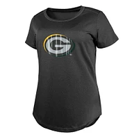Women's New Era  Charcoal Green Bay Packers 2024 NFL Draft T-Shirt
