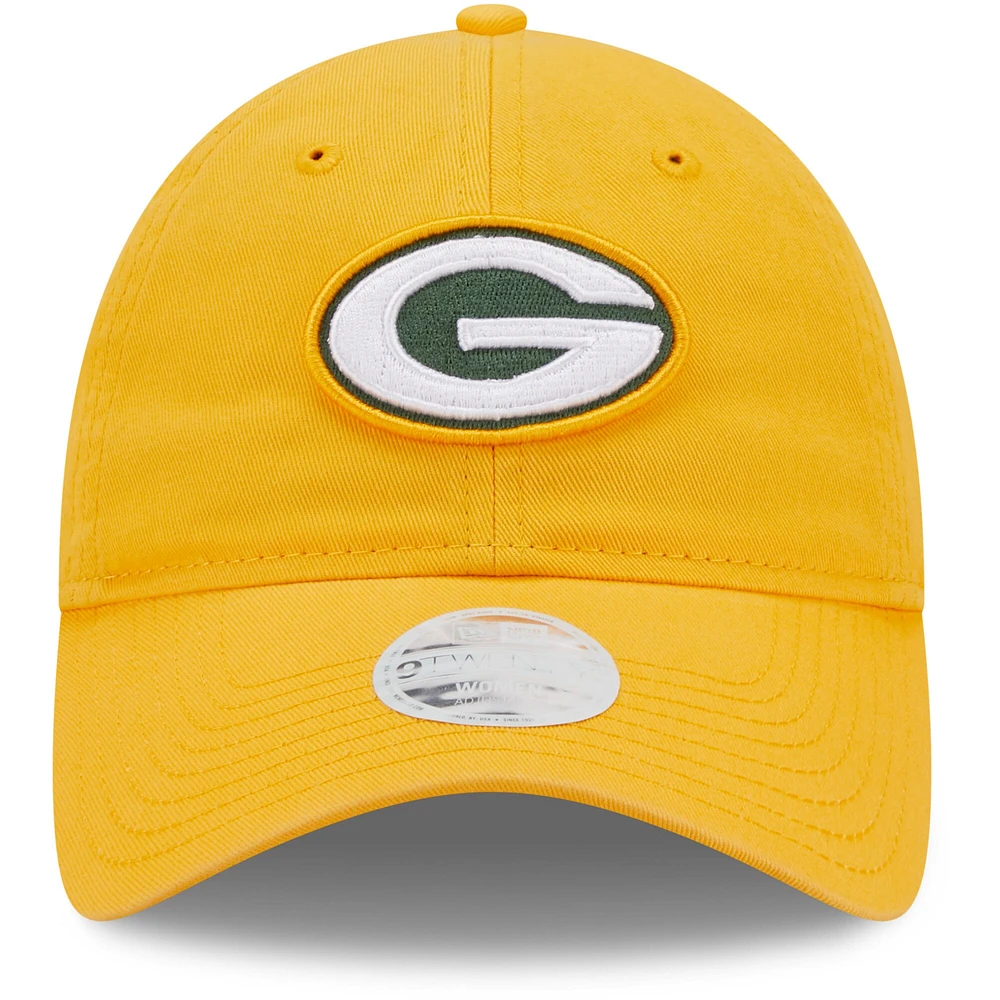 Women's New Era Gold Green Bay Packers Core Classic 2.0 9TWENTY Adjustable Hat