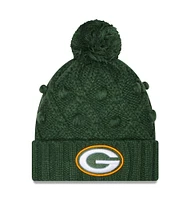 Women's New Era Green Green Bay Packers Toasty Cuffed Knit Hat with Pom