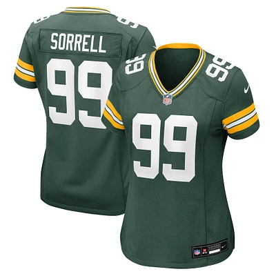 Maillot Nike Barryn Sorrell vert pour femme des Green Bay Packers