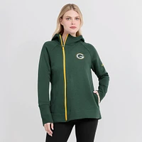 Women's Nike  Green Bay Packers Asymmetrical Raglan Full-Zip Hoodie