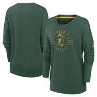 Women's Nike Green Bay Packers Rewind Playback Icon Performance Pullover Sweatshirt