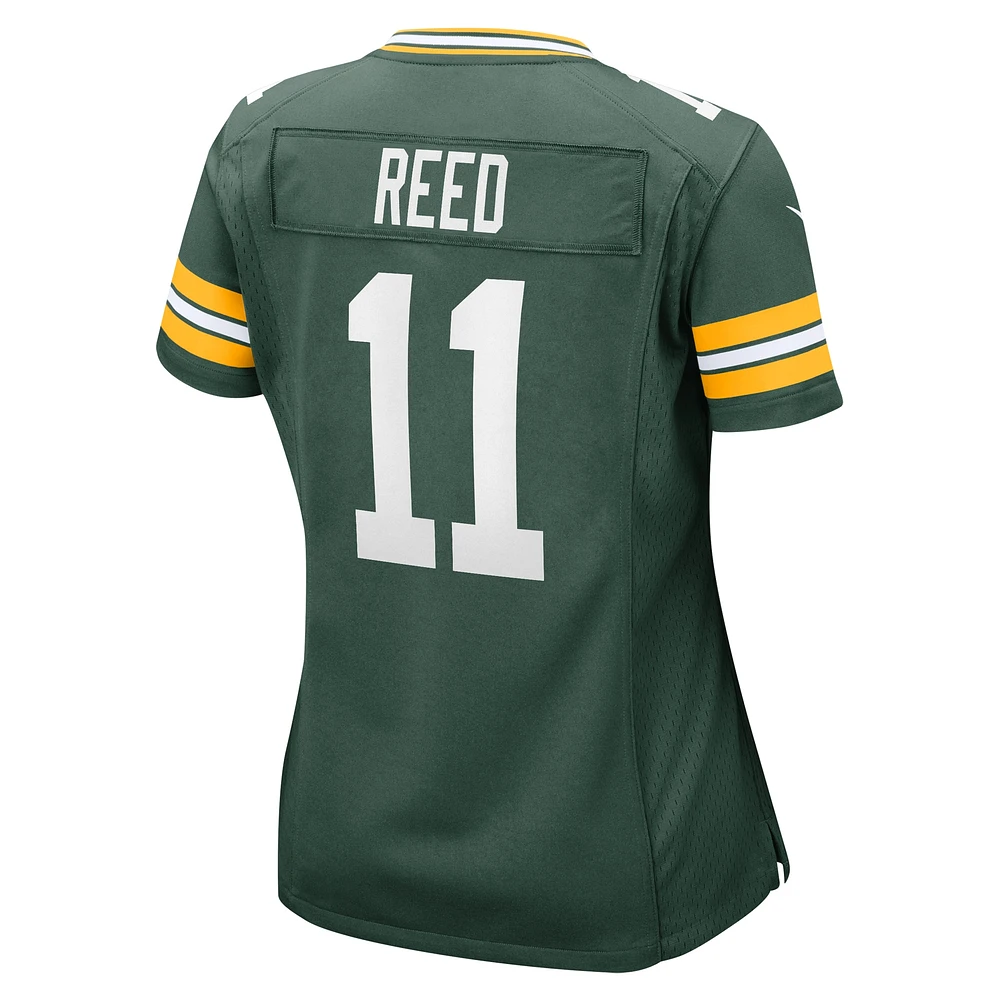 Maillot de match Nike Jayden Reed vert Green Bay Packers pour femme