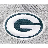 Women's Pro Standard  Heather Gray Green Bay Packers Prep V-Neck Pullover Sweater