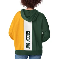 Women's Starter Green Bay Packers Power Move Long Sleeve Pullover Hoodie
