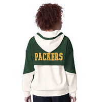 Women's Starter White Green Bay Packers Scrimmage Full-Zip Hoodie
