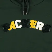 Women's The Wild Collective Green Bay Packers Cropped Pullover Hoodie