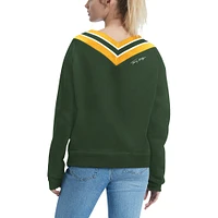 Women's Tommy Hilfiger Green Bay Packers Heidi Raglan V-Neck Sweater