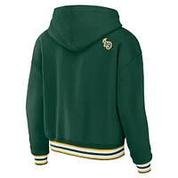 Women's WEAR by Erin Andrews Green Bay Packers Lace-Up Pullover Hoodie