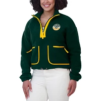 Women's WEAR by Erin Andrews Green Bay Packers Polar Fleece Half-Zip Jacket