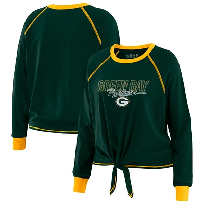 T-shirt à manches longues noué sur le devant pour femme WEAR by Erin Andrews Green Bay Packers
