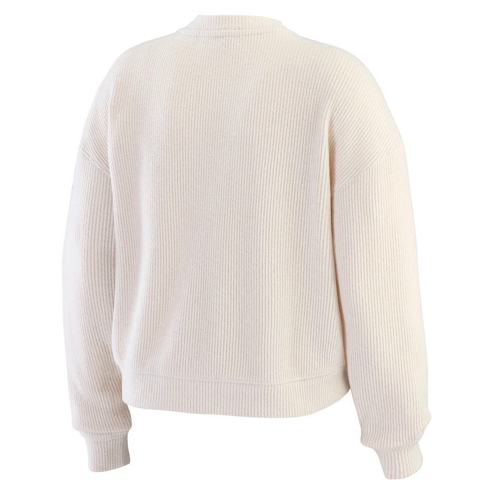 Women's WEAR by Erin Andrews  Oatmeal Green Bay Packers Plus Rib-Knit Long Sleeve T-Shirt & Pants Lounge Set