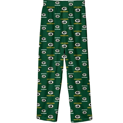 Youth Green Bay Packers Team Color Printed Pajama Pants