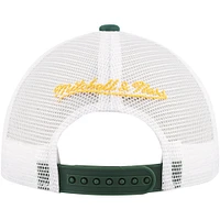 Youth Mitchell & Ness Green Green Bay Packers Stripe Trucker Adjustable Hat