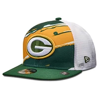 Youth New Era Green Green Bay Packers Tear 9FIFTY Trucker Snapback Hat