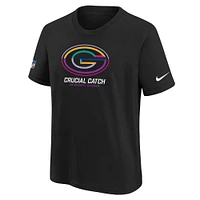 Youth Nike  Black Green Bay Packers 2024 NFL Crucial Catch T-Shirt