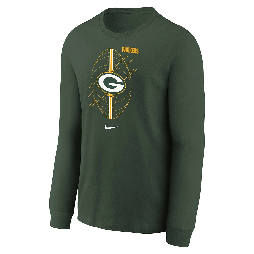 Youth Nike Green Bay Packers Icon Long Sleeve T-Shirt