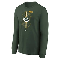 Youth Nike Green Bay Packers Icon Long Sleeve T-Shirt