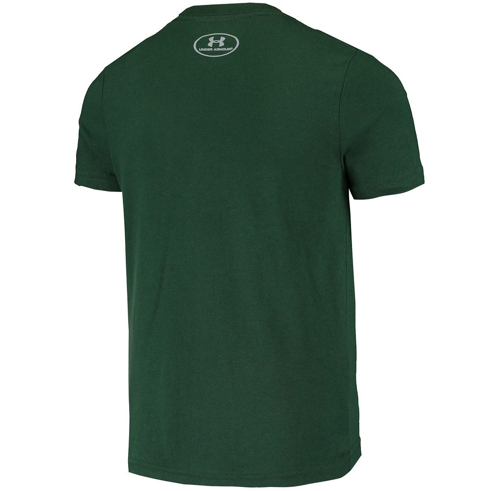 Youth Under Armour Green Greensboro Grasshoppers Team Logo T-Shirt