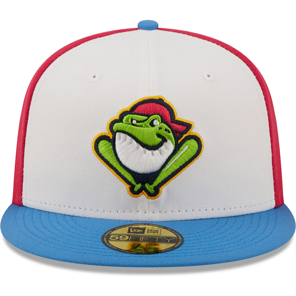 Men's New Era White/Blue Ranas De Rio Copa La Diversion 59FIFTY Fitted Hat
