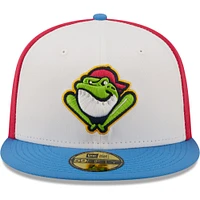 Men's New Era White/Blue Ranas De Rio Copa La Diversion 59FIFTY Fitted Hat