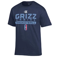 T-shirt unisexe Champion Navy Grizz Gaming On-Court 2K League Authentic Practice